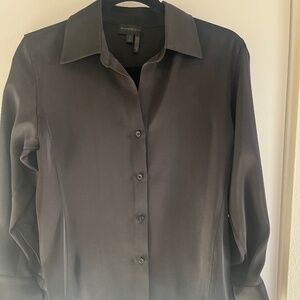 Donna Karan New York silky 90's vintage collared button up